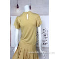 Yellow Blouse With Round Neck For Ladies